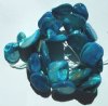 16 inch strand of 13-16mm Diagonal Blue Shells